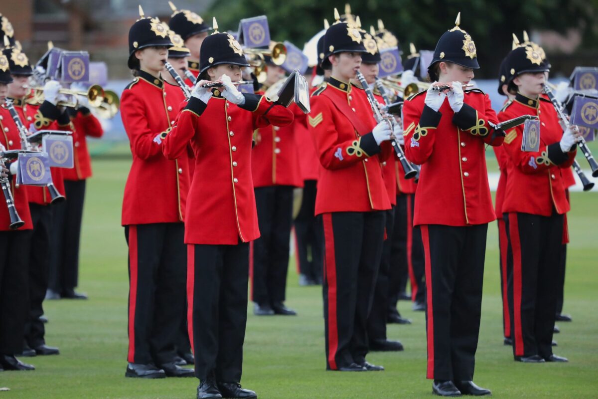 Army Cadet Force Band supporting the Beating Retreat at Felstead School in June 2024 supporting the Regiment. Army Cadet Force Band supporting the Beating Retreat at Felstead School in June 2024 supporting the Regiment.