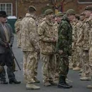 Poachers Iraq medals parade, Clive Barracks, Ternhill, November 2006. General Sutherall inspecting.