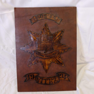 Leather Plaque Royal Anglian Regiment Bosnia 1994