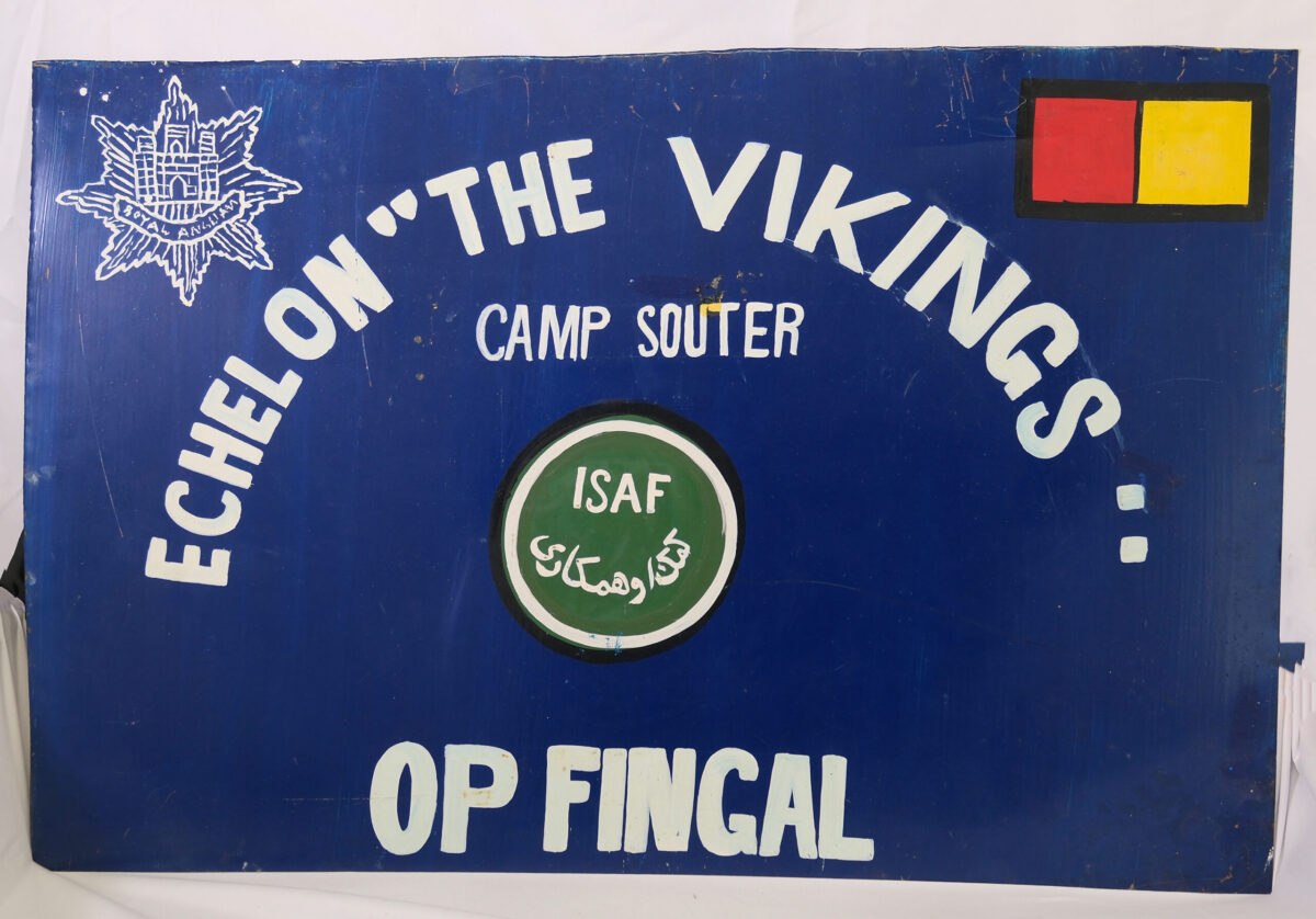 Operation FINGAL Afghanistan sign for the 1st Battalion, Royal Anglian Regiment Operation FINGAL Afghanistan sign for the 1st Battalion, Royal Anglian Regiment
