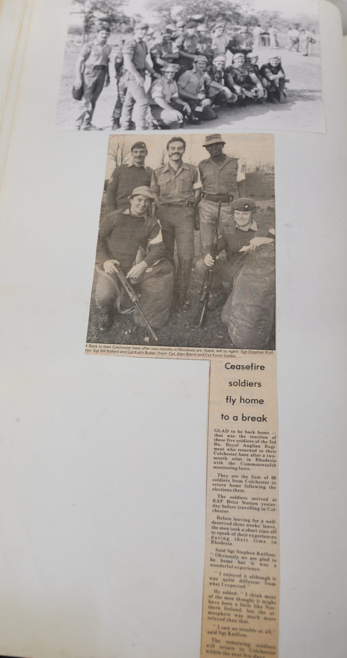 3rd Battalion, Royal Anglian Regiment, Op AGILA RHODESIA 1979