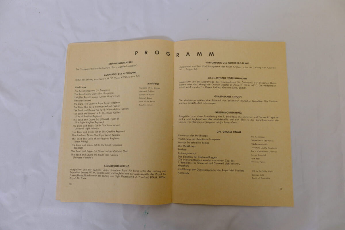 Programme for the British Military Tattoo 1965