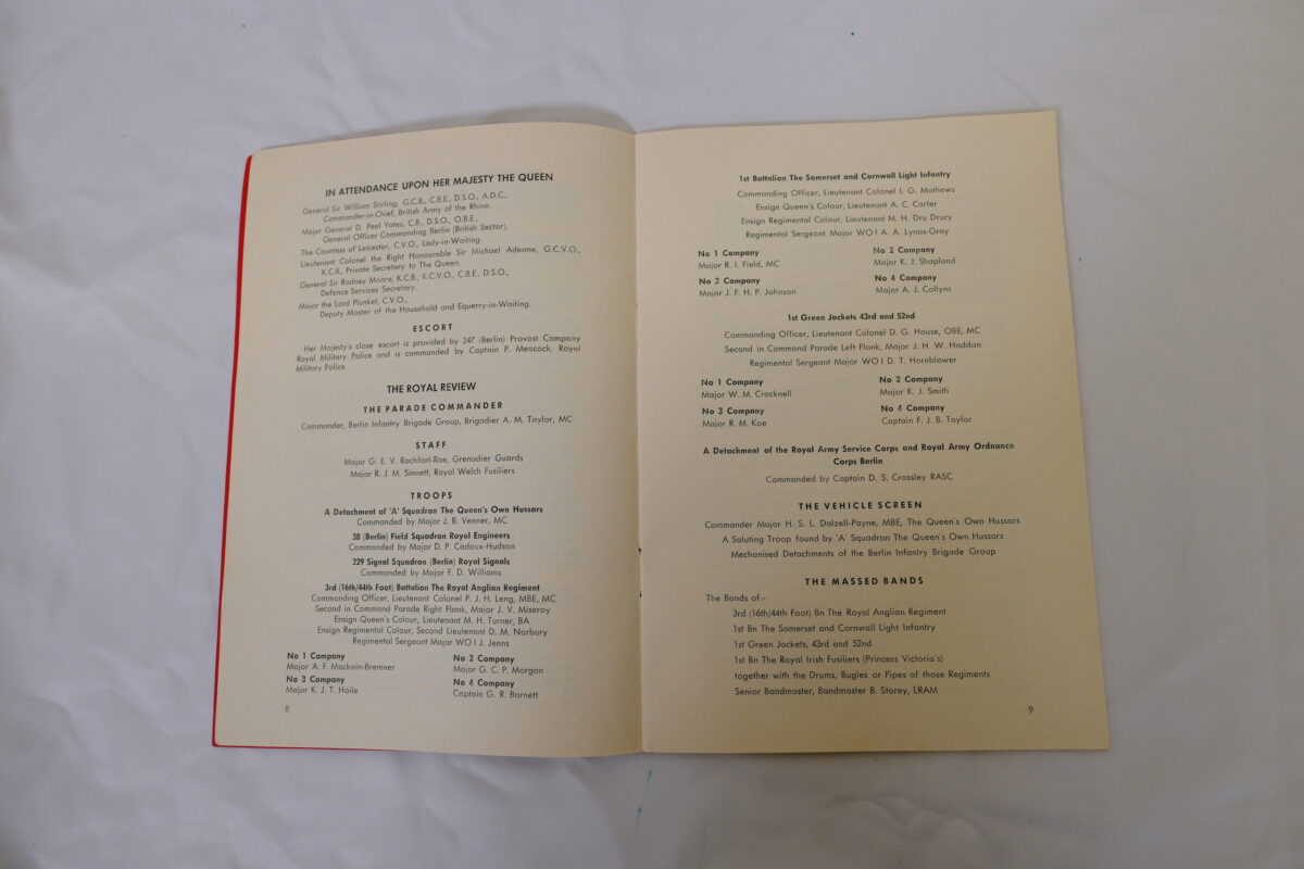 A Royal Review of the Berlin Infantry Brigade Group by Her Majesty Queen Elizabeth II - 27 May 1965 A Royal Review of the Berlin Infantry Brigade Group by Her Majesty Queen Elizabeth II - 27 May 1965
