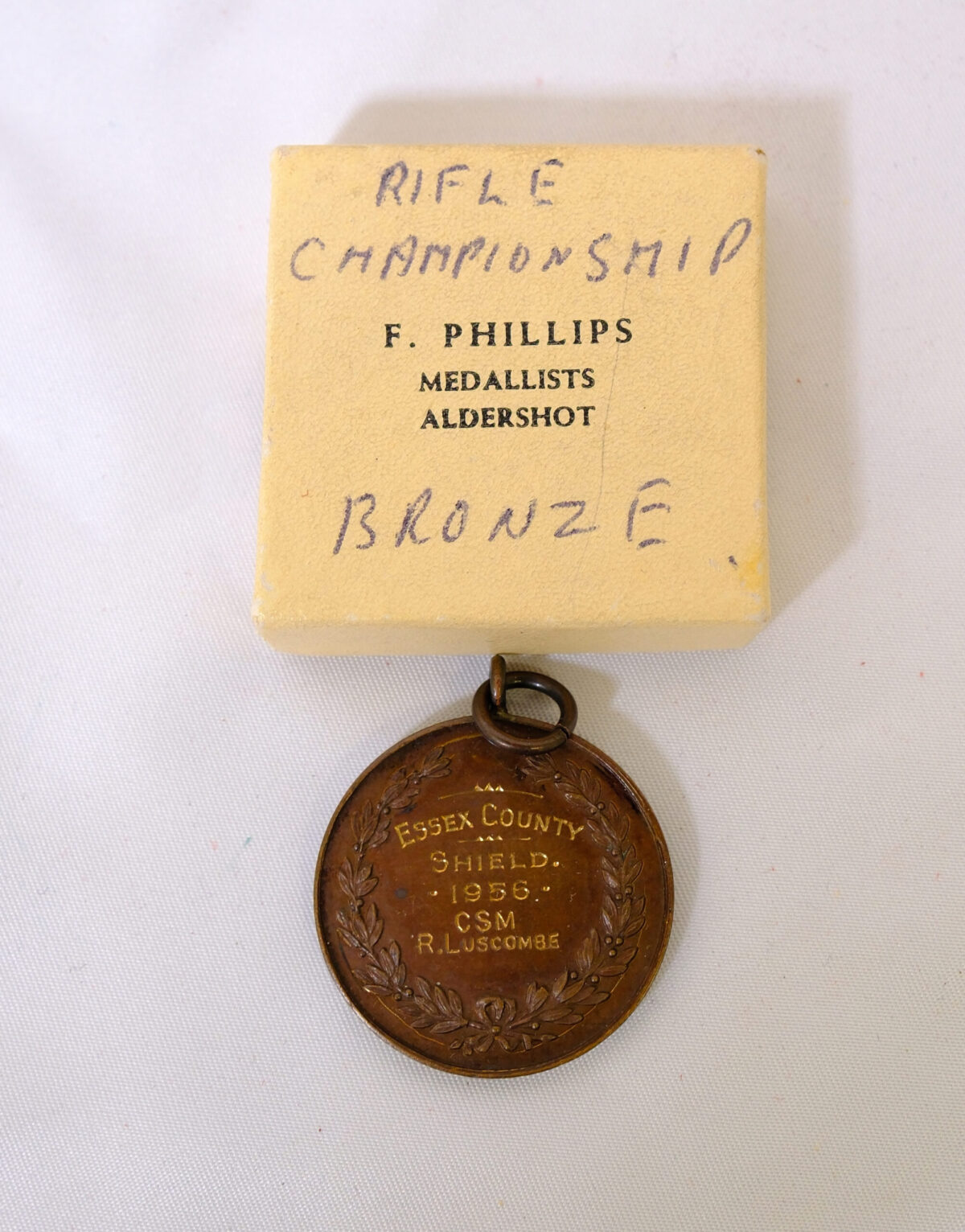 Essex Regiment Skill at arms medal Rifle Championship Bronze 