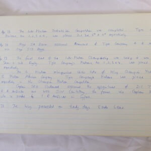 4th Battalion Regimental log from 1973
