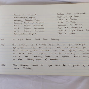 4th Battalion Royal Anglian Regiment Battalion log book from 1973