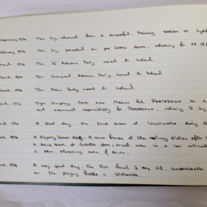 4th Battalion Royal Anglian Regiment Battalion log book from 1973