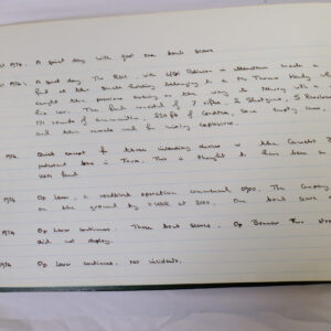 4th Battalion Royal Anglian Regiment Battalion log book from 1973