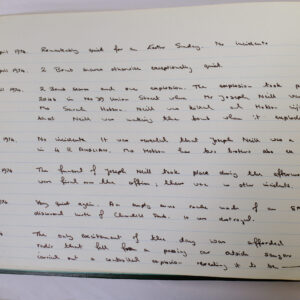 4th Battalion Royal Anglian Regiment Battalion log book from 1973