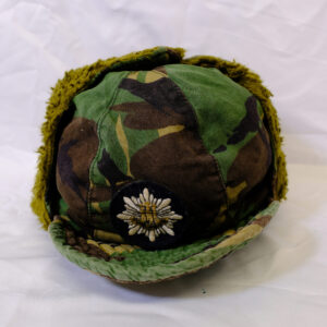 Cold weather British Army hat with Royal Anglian cap badge