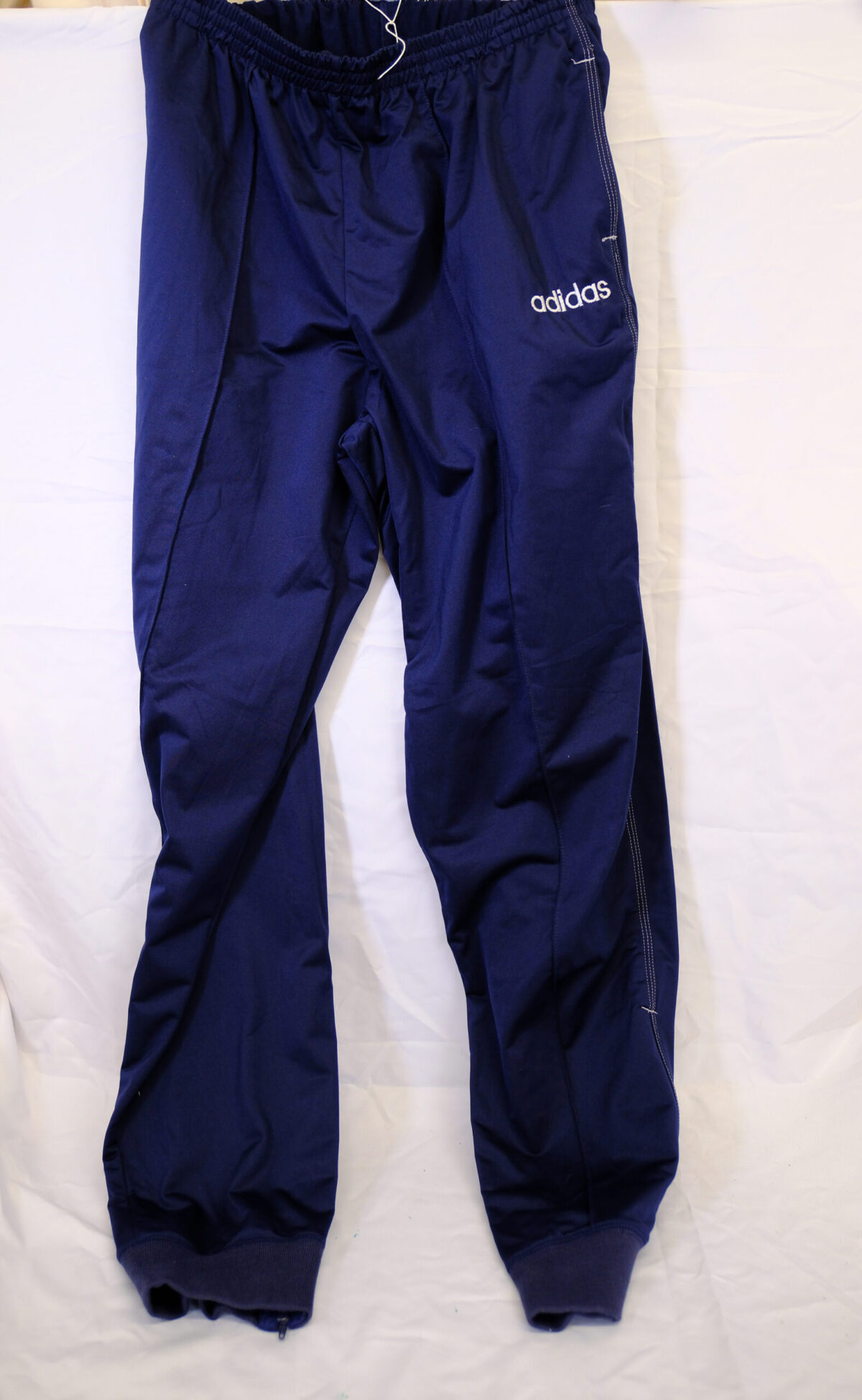 Adidas Tracksuit trousers from a Royal Anglian Soldier 1980s Adidas Tracksuit trousers from a Royal Anglian Soldier 1980s