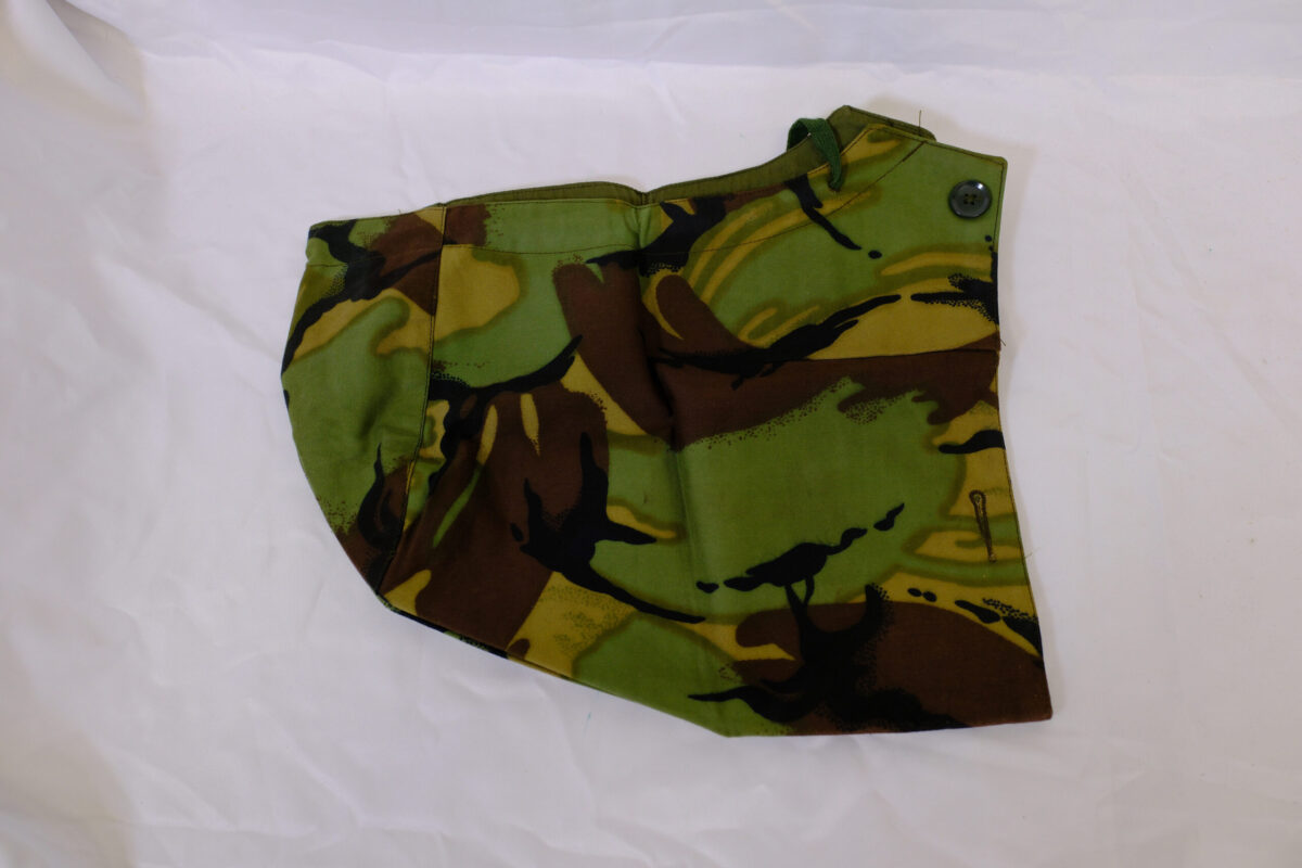 Original British Army 1968 Pattern DPM Camouflaged Hood Original British Army 1968 Pattern DPM Camouflaged Hood