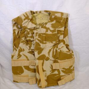 Military Issue Gulf War Desert Body Armour Coverused by Royal Anglian Regiment soldier. Military Issue Gulf War Desert Body Armour Coverused by Royal Anglian Regiment soldier.