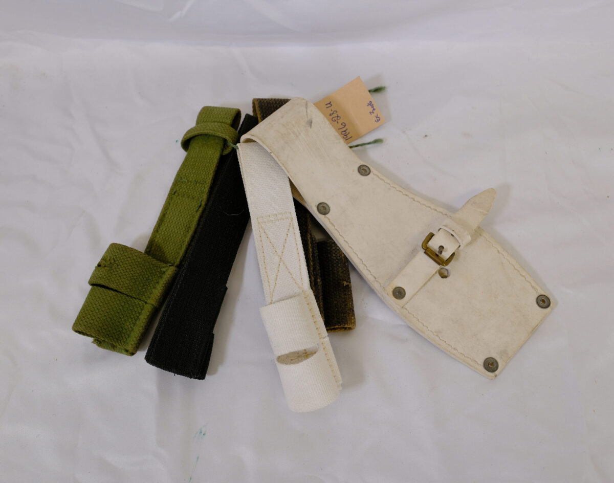 Various British Army Frog Pouches for Bayonets