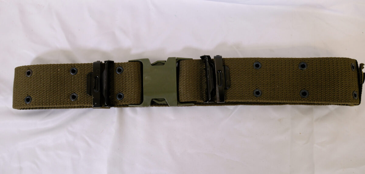 Olive Green Army belt with plastic Snap-Lock Buckle Olive Green Army belt with plastic Snap-Lock Buckle