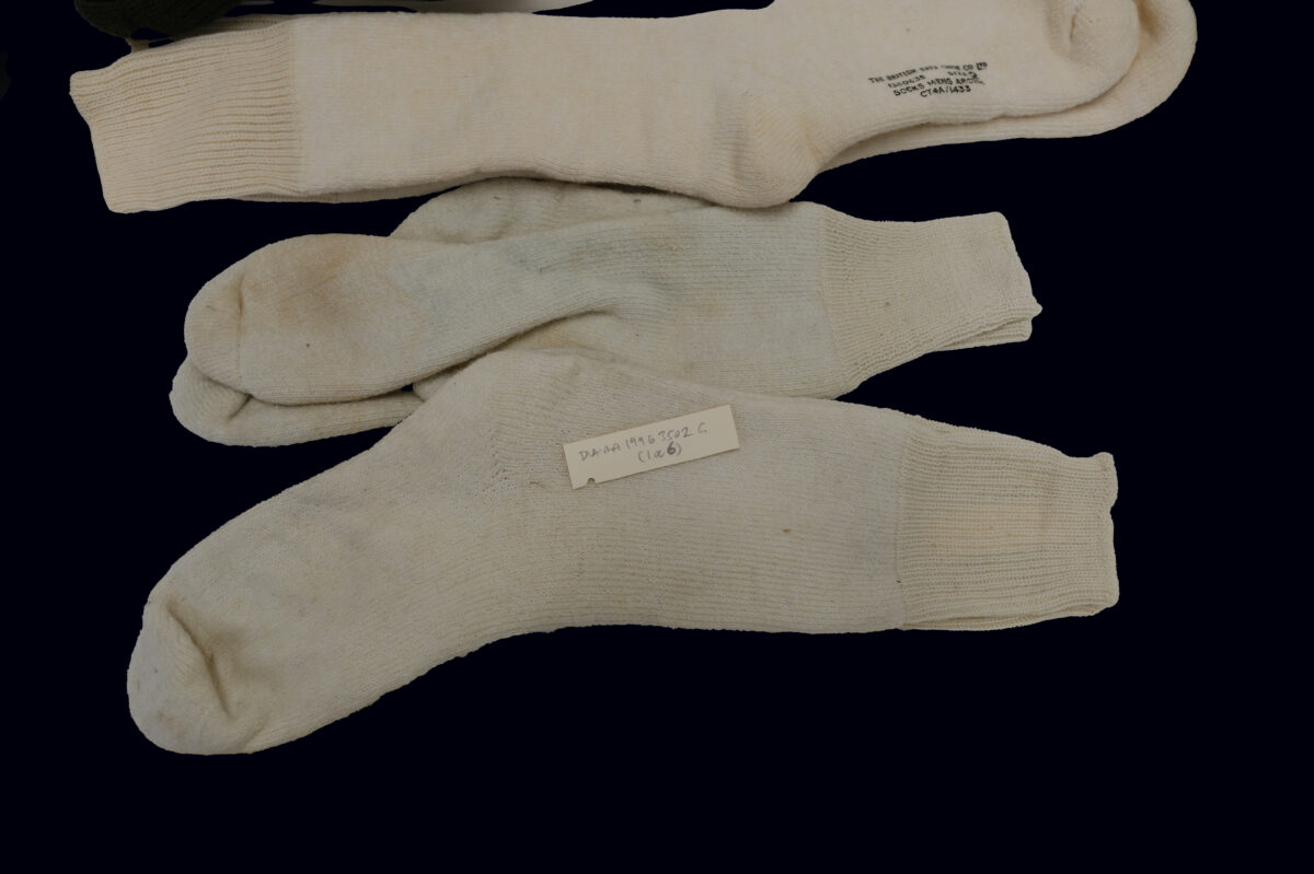 British Army issued white socks for extreme cold climates