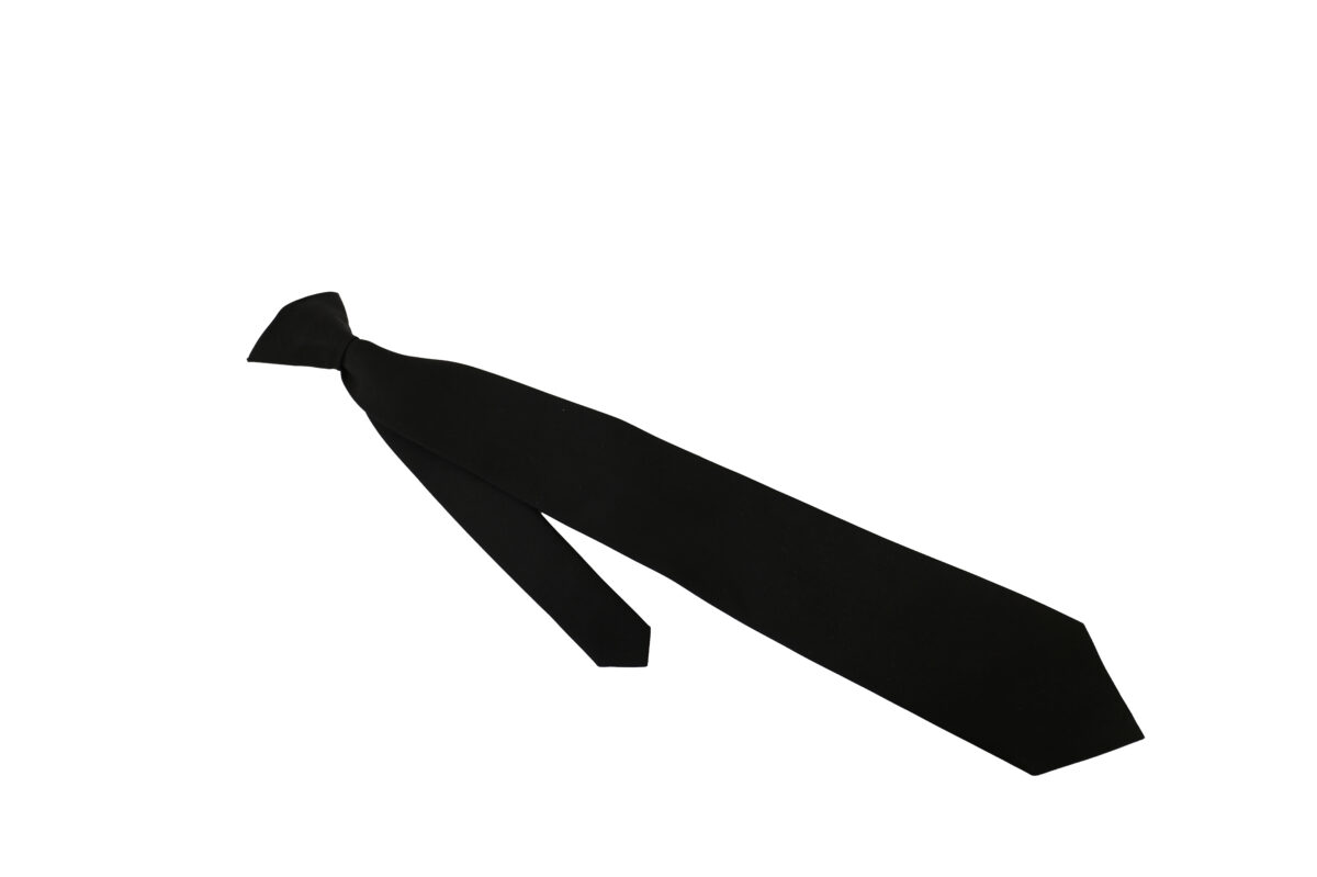 Black clip on tie Black clip on tie