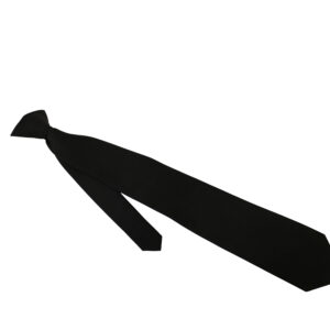 Black clip on tie