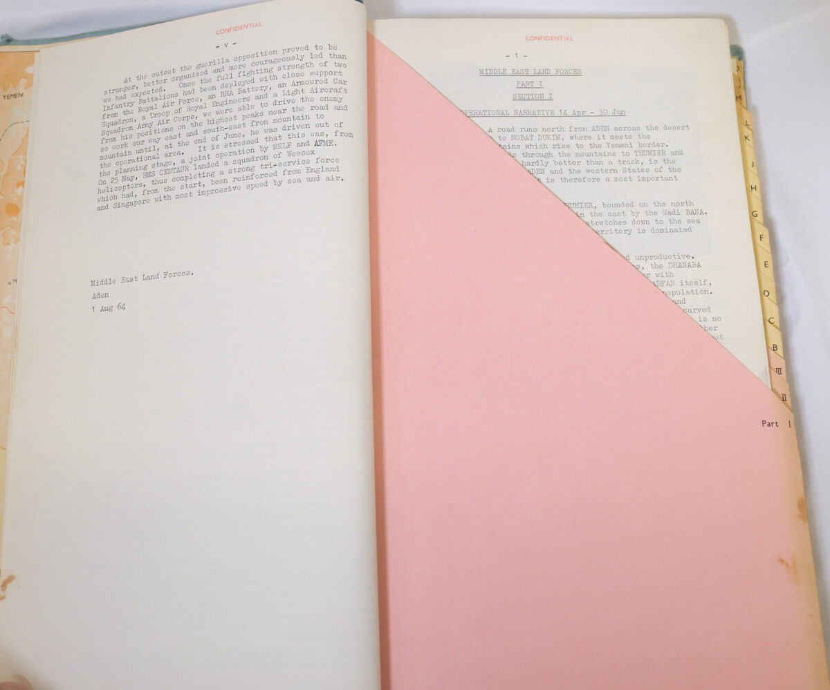 Operations in Radfan 1964 operations guide notes - 14 Apr - 30 Jun 1964, Royal Anglian Regiment Operations in Radfan 1964 operations guide notes - 14 Apr - 30 Jun 1964, Royal Anglian Regiment