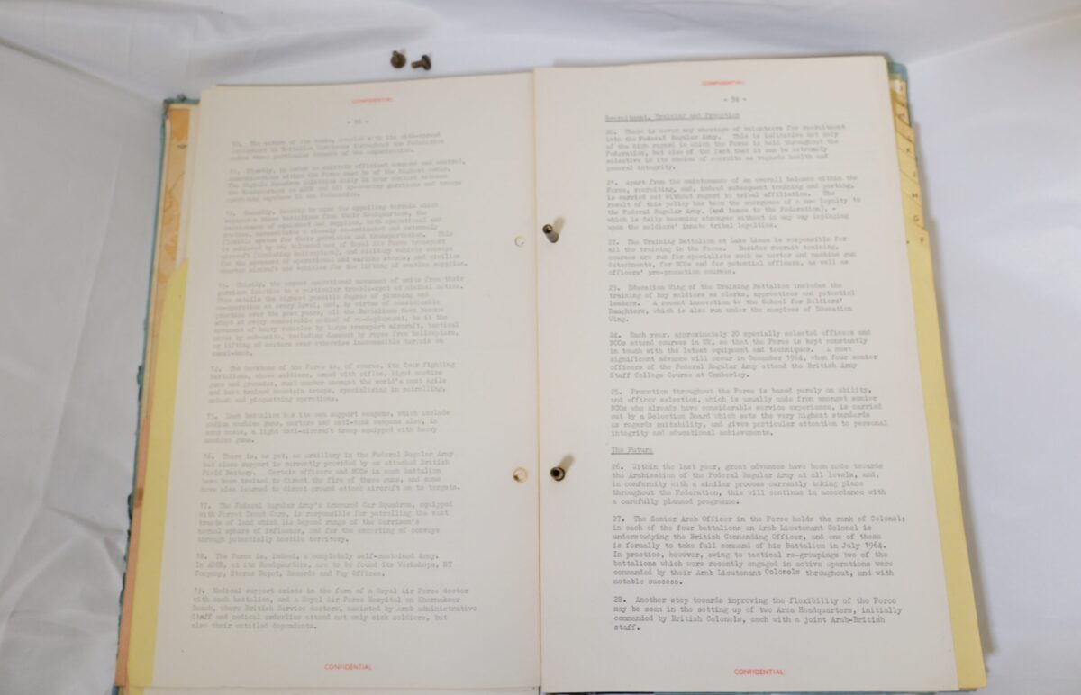 Operations in Radfan 1964 operations guide notes - 14 Apr - 30 Jun 1964, Royal Anglian Regiment Operations in Radfan 1964 operations guide notes - 14 Apr - 30 Jun 1964, Royal Anglian Regiment