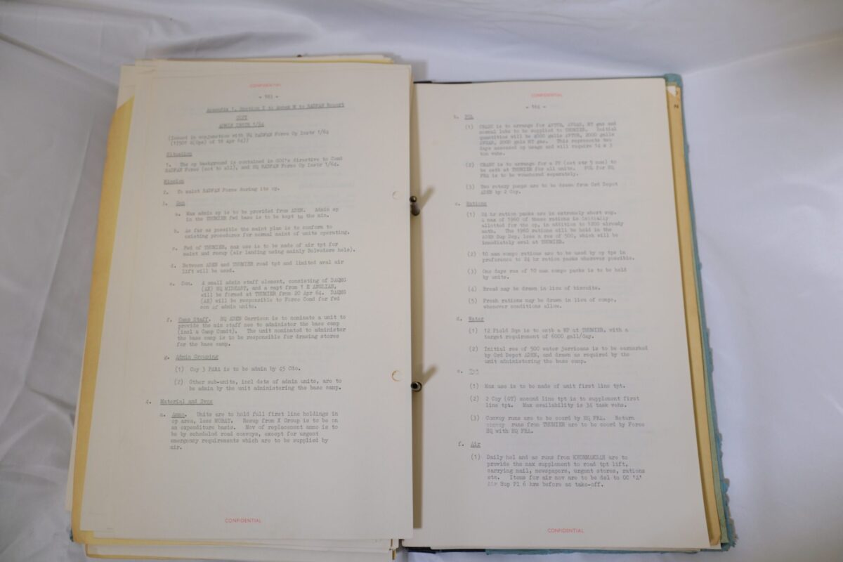 Operations in Radfan 1964 operations guide notes - 14 Apr - 30 Jun 1964, Royal Anglian Regiment Operations in Radfan 1964 operations guide notes - 14 Apr - 30 Jun 1964, Royal Anglian Regiment