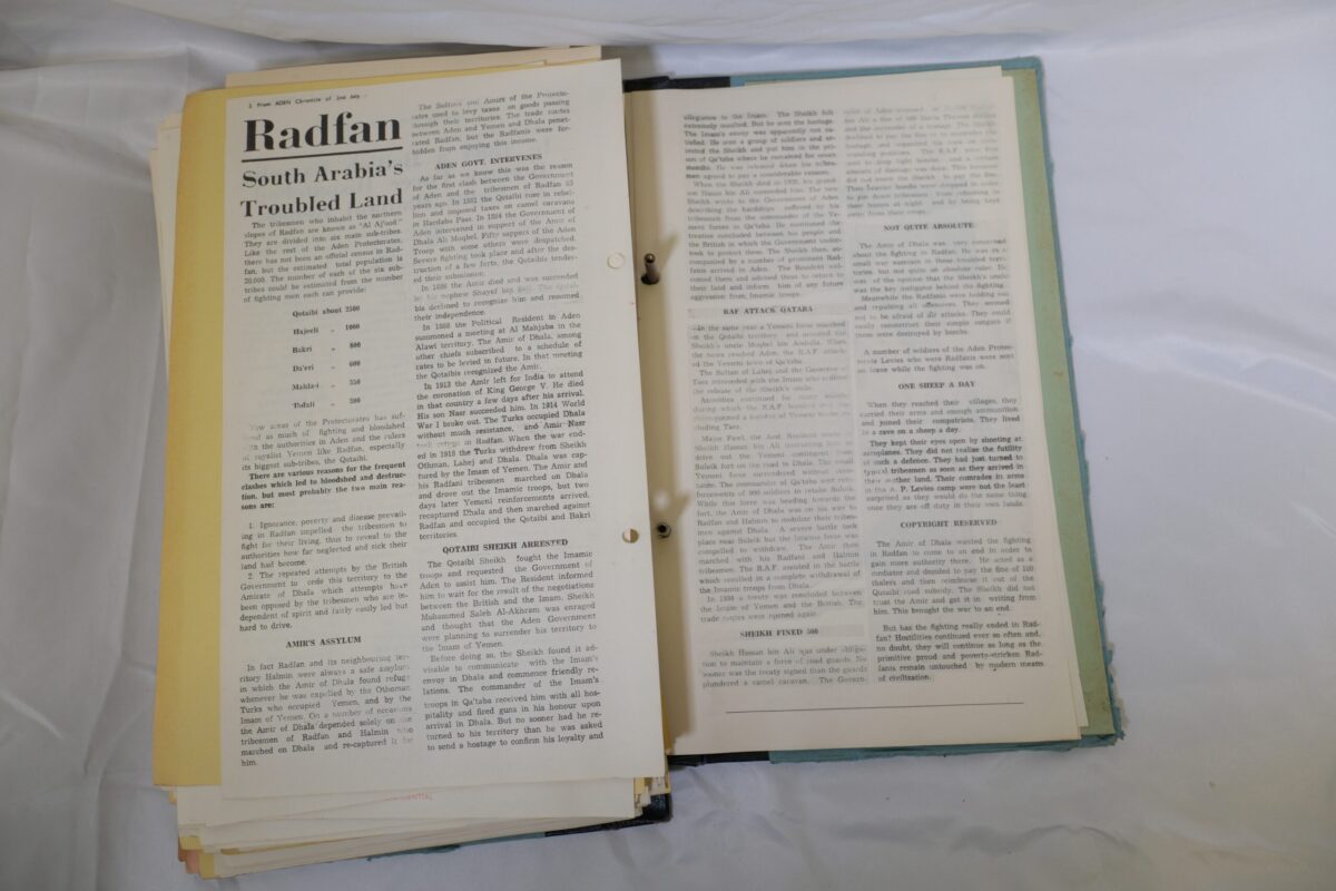 Operations in Radfan 1964 operations guide notes - 14 Apr - 30 Jun 1964, Royal Anglian Regiment Operations in Radfan 1964 operations guide notes - 14 Apr - 30 Jun 1964, Royal Anglian Regiment