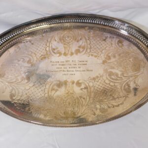 Silver tray 1st Battalion Royal Anglian Regiment 1967-69 Silver tray 1st Battalion Royal Anglian Regiment 1967-69
