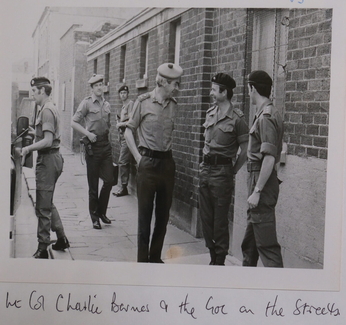 Lt Col Charlie Barnes and General Officer in Command on the streets in Northern Ireland Lt Col Charlie Barnes and General Officer in Command on the streets in Northern Ireland