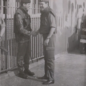 Brigadier Gerald Wright with Colour Sergeant Nigel 1976