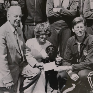 2nd Battalion Royal Anglian Regiment Captain Mike Beard hands over a cheque for the Guide Dogs for the Blind in 1983 2nd Battalion Royal Anglian Regiment Captain Mike Beard hands over a cheque for the Guide Dogs for the Blind in 1983