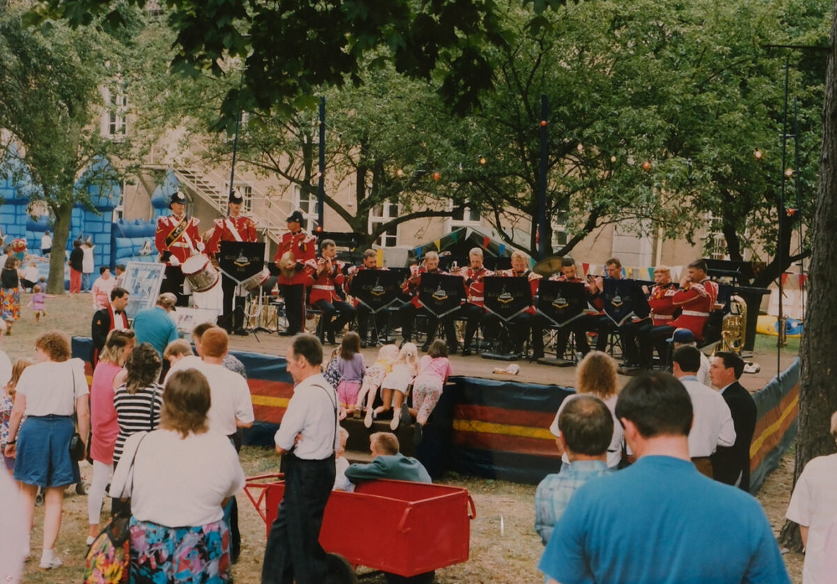 The Band and Drums 2nd Battalion Royal Anglian Regiment Celle Germany in 1992. The Band and Drums 2nd Battalion Royal Anglian Regiment Celle Germany in 1992.