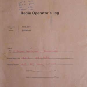 Radio Operators Log Bosnia dated 27 January 1994 2nd Battalion Royal Anglian Regiment