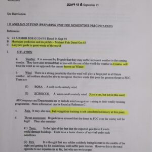 1st Battalion Operation PUMP September 1995 document