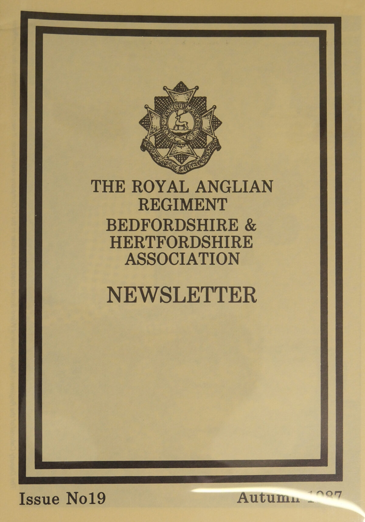 Bedfordshire and Hertfordshire Association Newsletter No.19 Autumn 1987 Bedfordshire and Hertfordshire Association Newsletter No.19 Autumn 1987