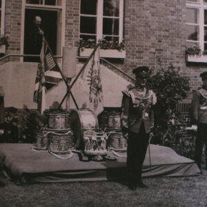 Drummers with Silver Drums from the Essex Regiment and Beds and Herts Regiment