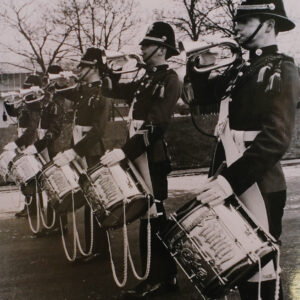 Drummers with Silver Drums from the Essex Regiment and Beds and Herts Regiment