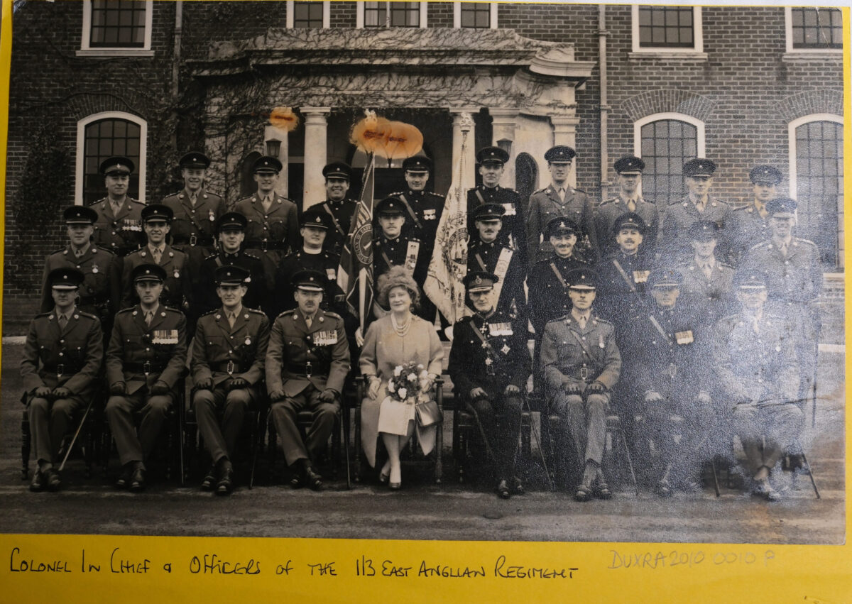 1/3rd East Anglian Regiment with their Colonel in Chief 1/3rd East Anglian Regiment with their Colonel in Chief