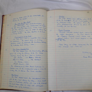 Minutes book from Royal Anglian Regiment Officers Mess