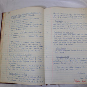Minutes book from Royal Anglian Regiment Officers Mess