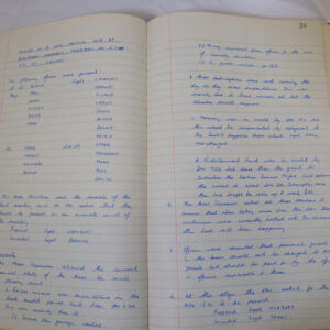 Minutes book from Royal Anglian Regiment Officers Mess