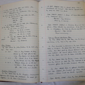 Minutes book from Royal Anglian Regiment Officers Mess