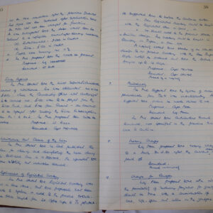 Minutes book from Royal Anglian Regiment Officers Mess