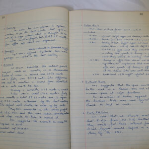 Minutes book from Royal Anglian Regiment Officers Mess