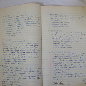 Minutes book from Royal Anglian Regiment Officers Mess