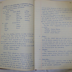 Minutes book from Royal Anglian Regiment Officers Mess