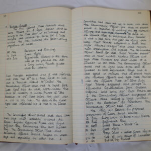 Minutes book from Royal Anglian Regiment Officers Mess