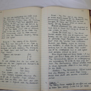 Minutes book from Royal Anglian Regiment Officers Mess
