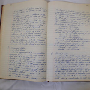 Minutes book from Royal Anglian Regiment Officers Mess