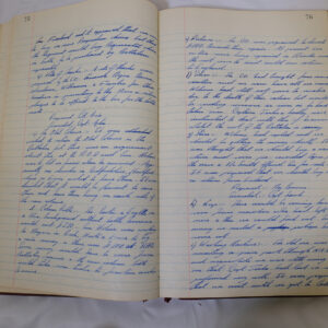 Minutes book from Royal Anglian Regiment Officers Mess