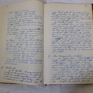 Minutes book from Royal Anglian Regiment Officers Mess